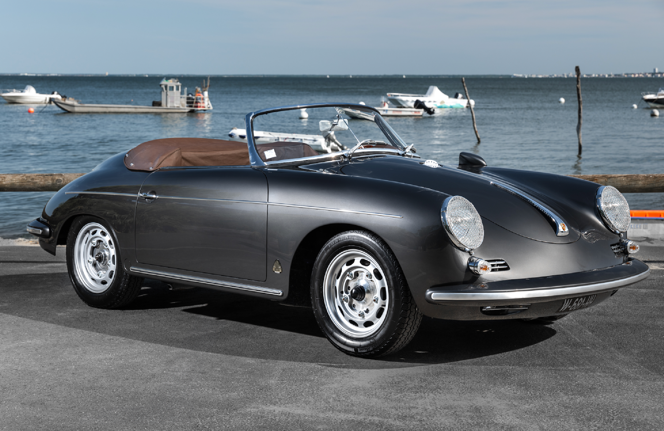 356 Roadster GT 1960 Dunkelgrau mit Schokoladenbraunem Innenraum, 160PS Motor