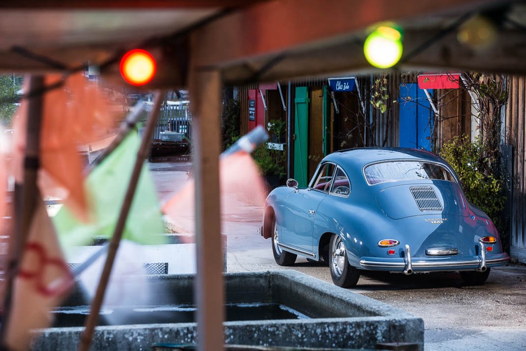 Voiture Porsche 356 A Coupe Aquamarine Cuir Rouge