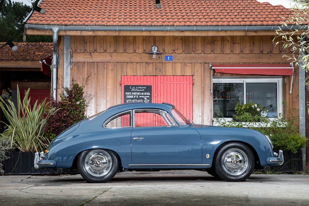 Voiture Porsche 356 A Coupe Aquamarine Cuir Rouge