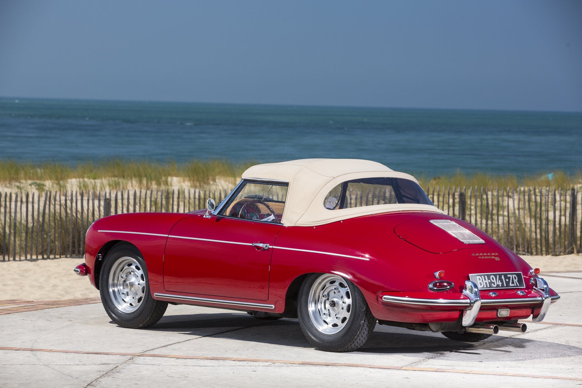 Voiture Porsche 356 BT5 Roadster Super 90 Rouge Cuir Beige