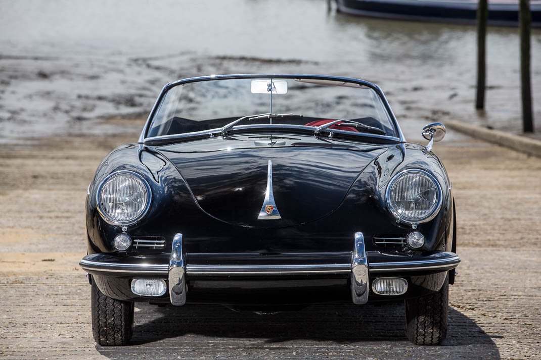 Voiture Porsche 356 BT5 Roadster Noir Cuir Rouge