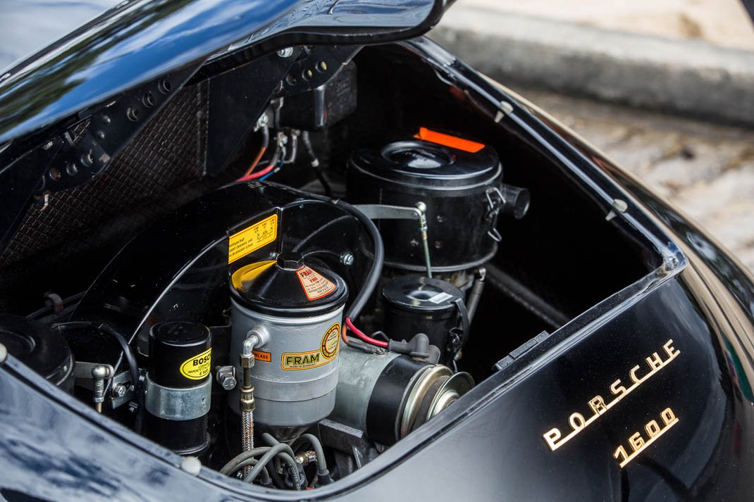 Voiture Porsche 356 BT5 Roadster Noir Cuir Rouge