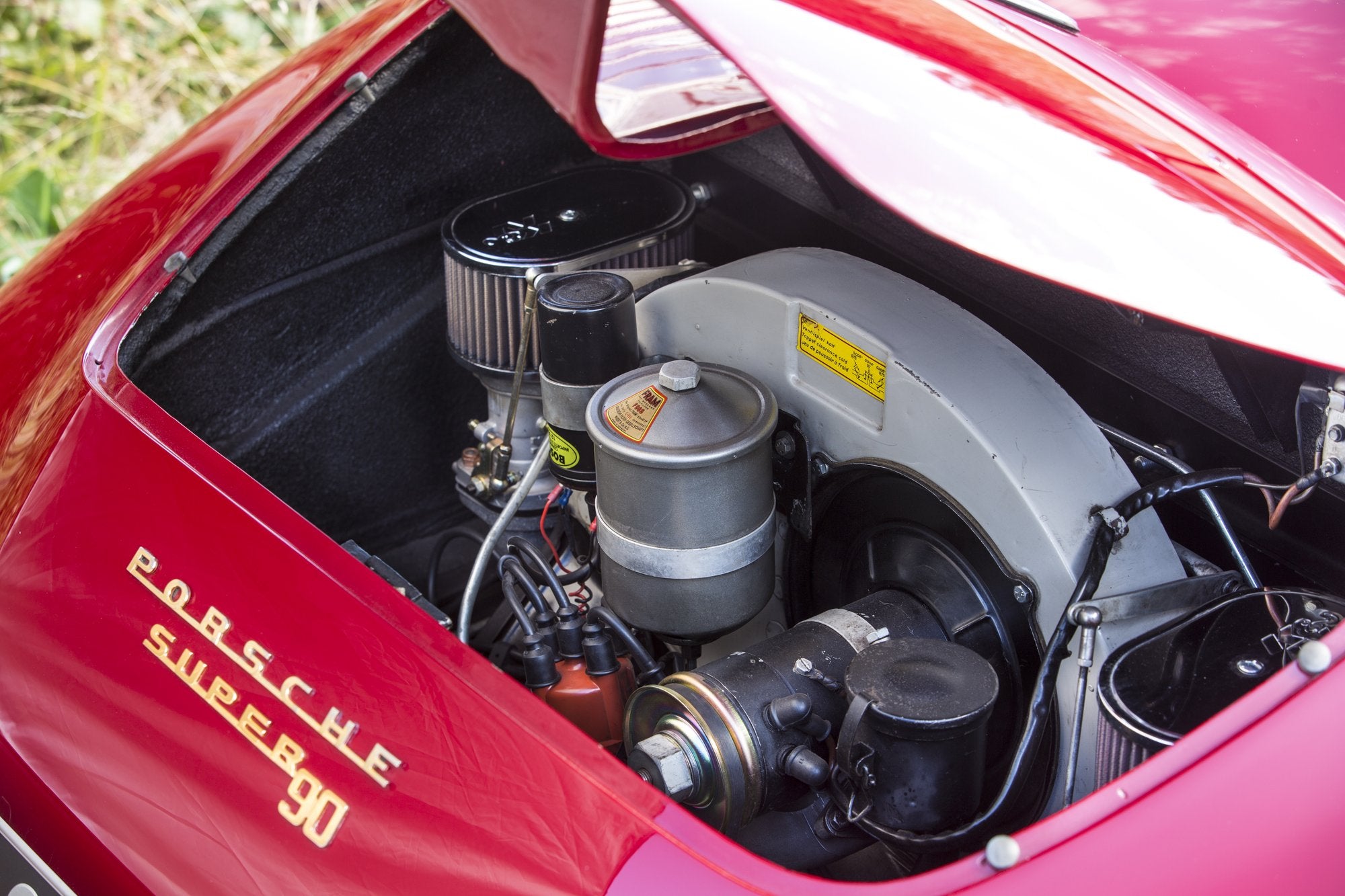 Voiture Porsche 356 BT5 Roadster Super 90 Rouge Cuir Beige