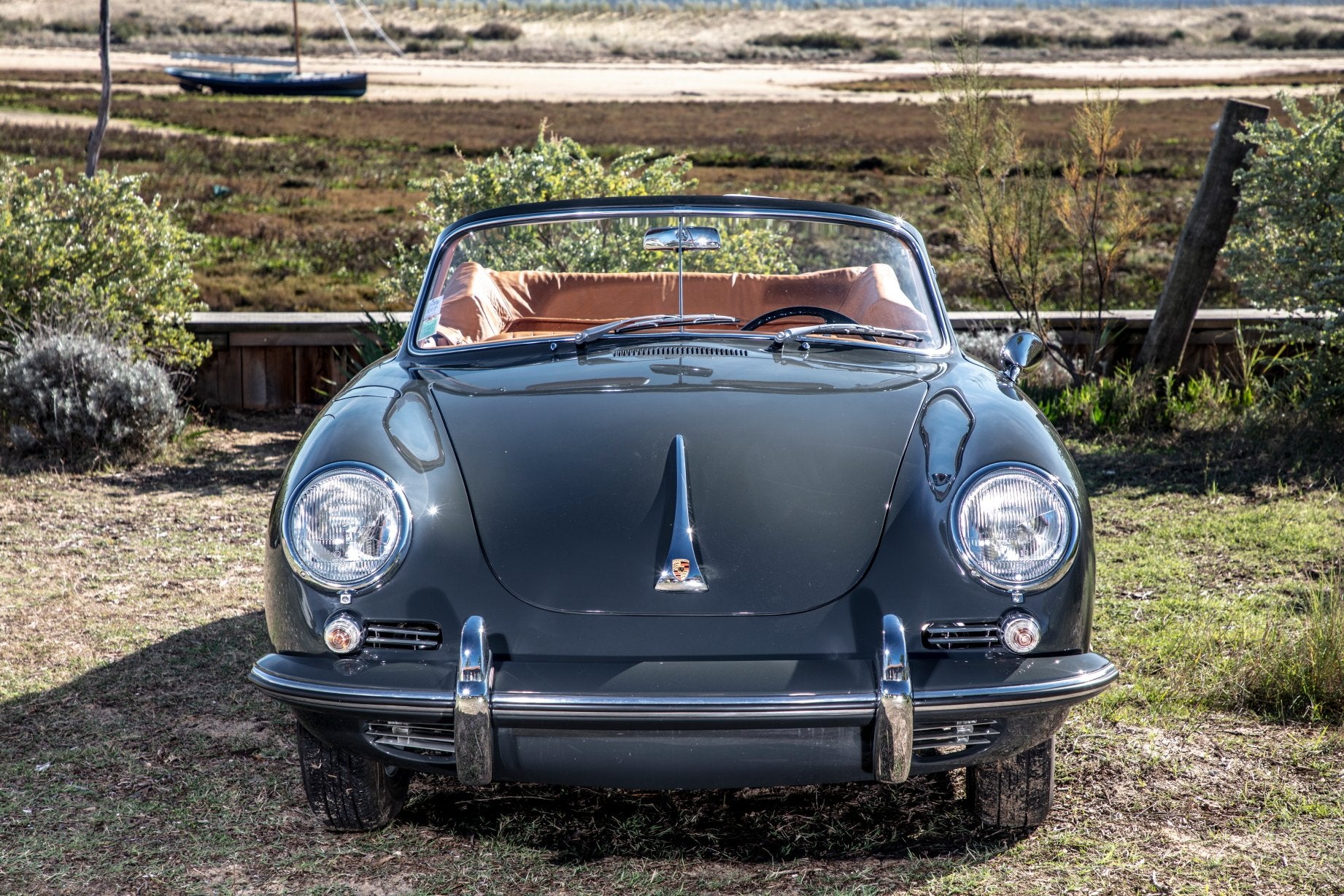 Voiture Porsche 356 C Cabriolet Slate Grey Biscuit