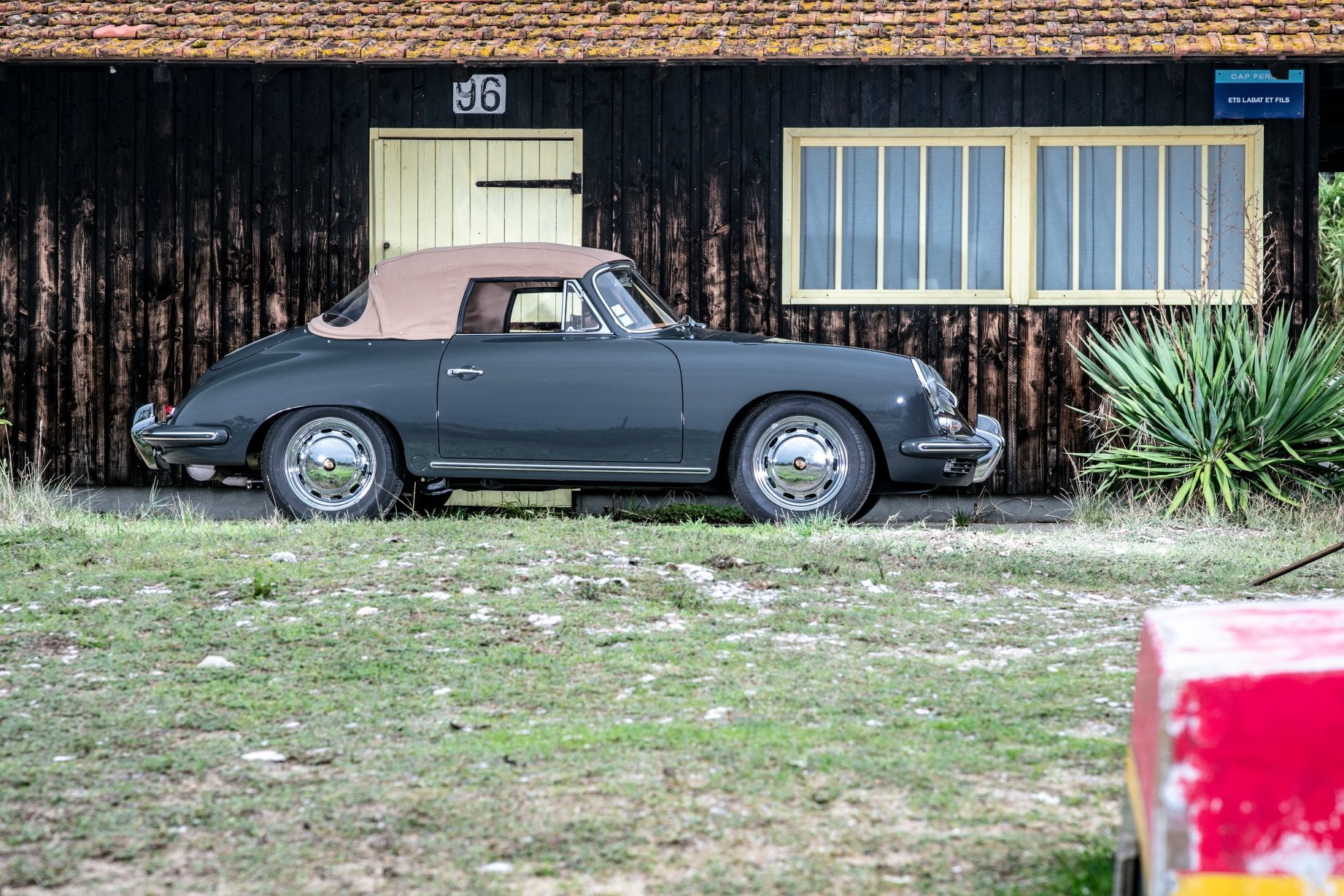 Voiture Porsche 356 C Cabriolet Slate Grey Cuir Caramel