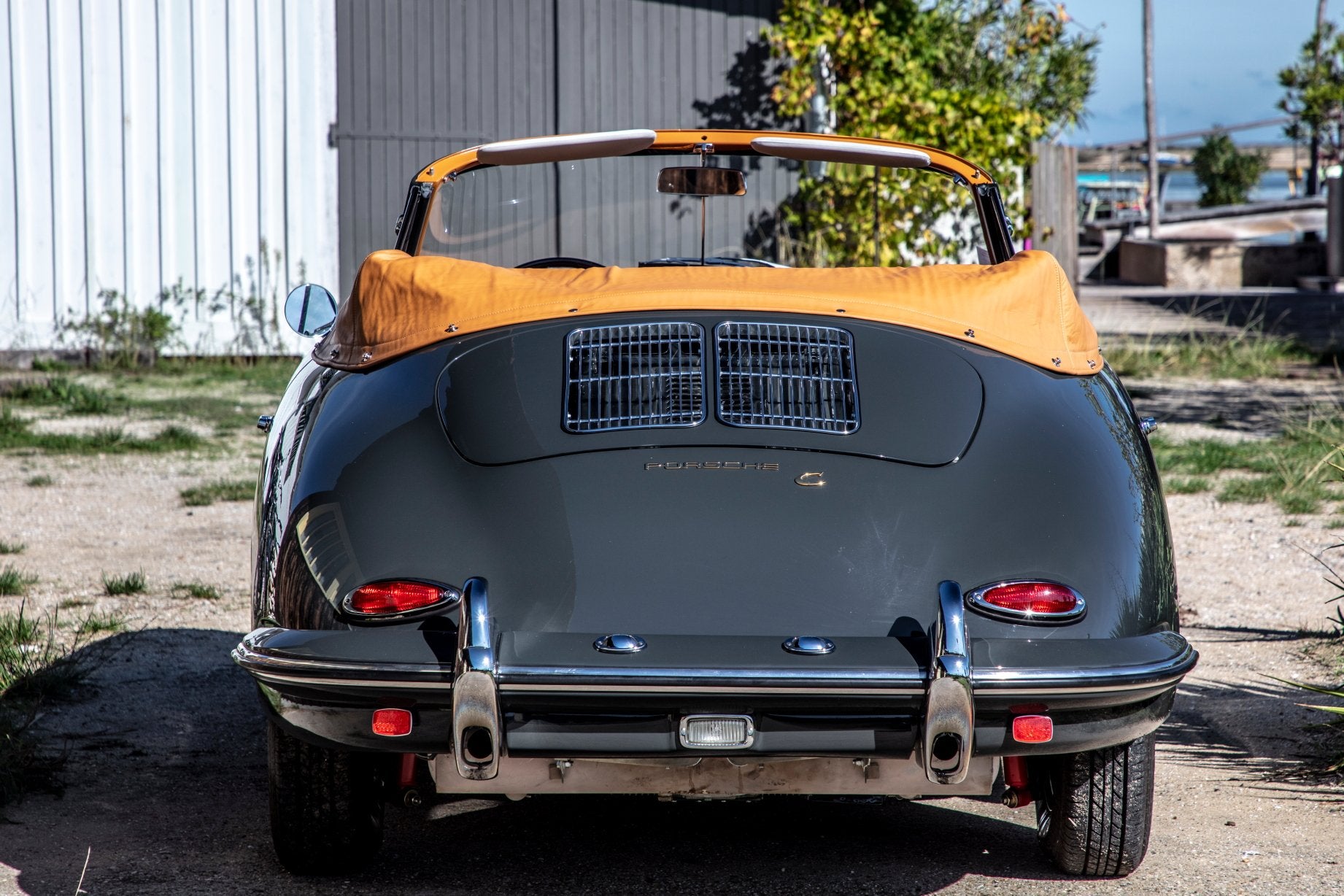 Voiture Porsche 356 C Cabriolet Slate Grey Biscuit