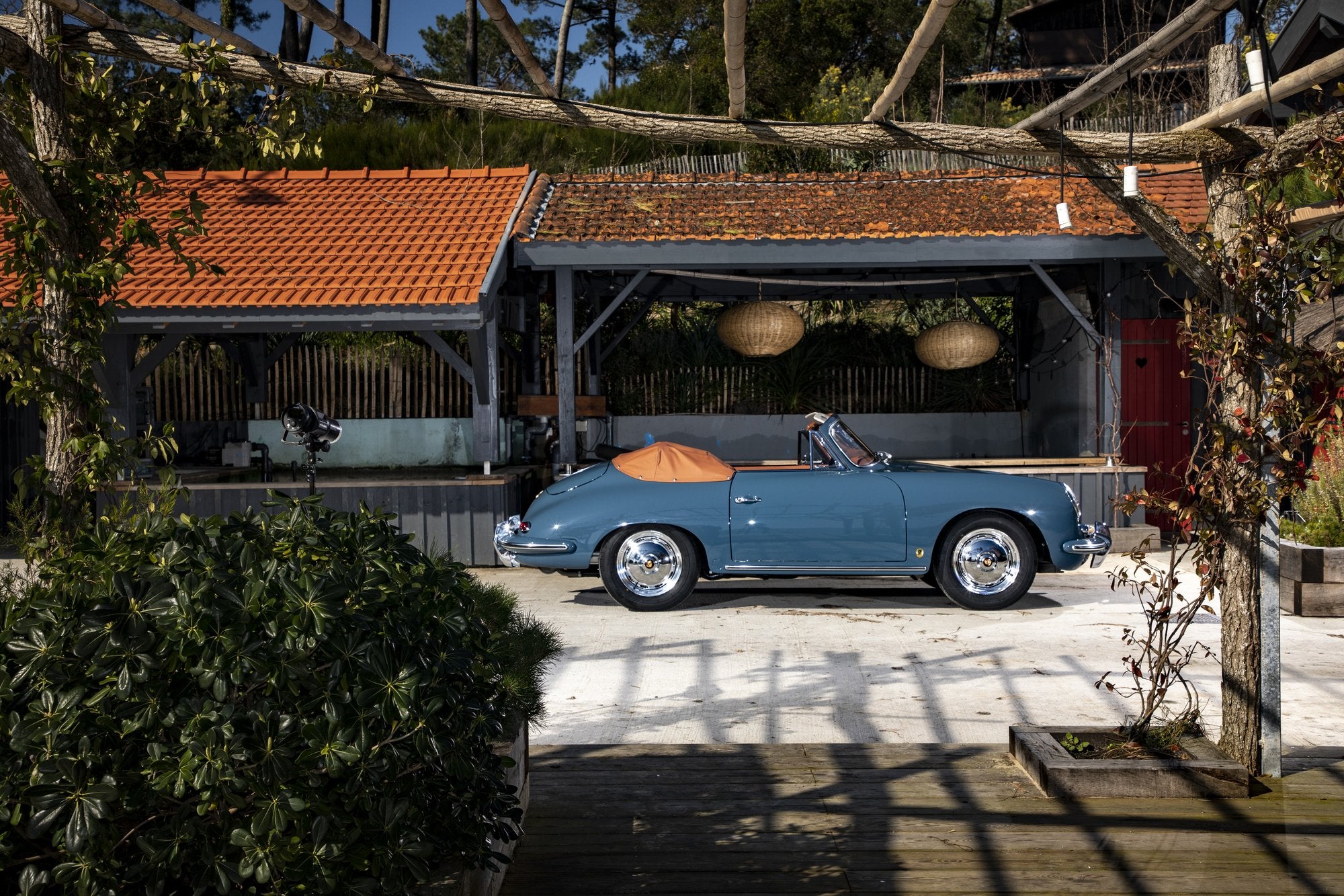 Voiture Porsche 356 BT5 Cabriolet Super 90 - Intérieur Caramel