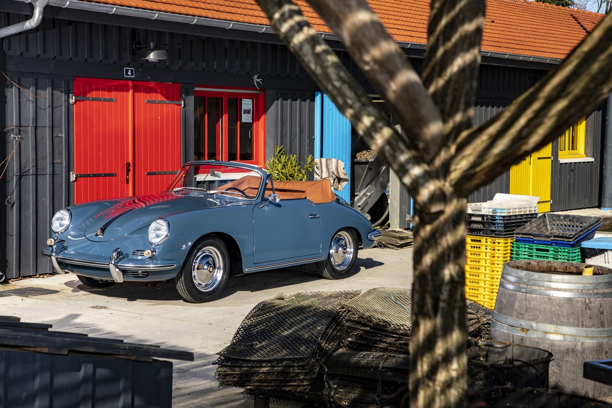 Voiture Porsche 356 BT5 Cabriolet Super 90 - Intérieur Caramel