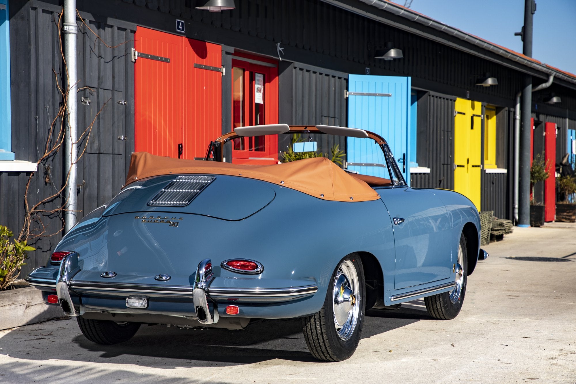 Voiture Porsche 356 BT5 Cabriolet Super 90 - Intérieur Caramel