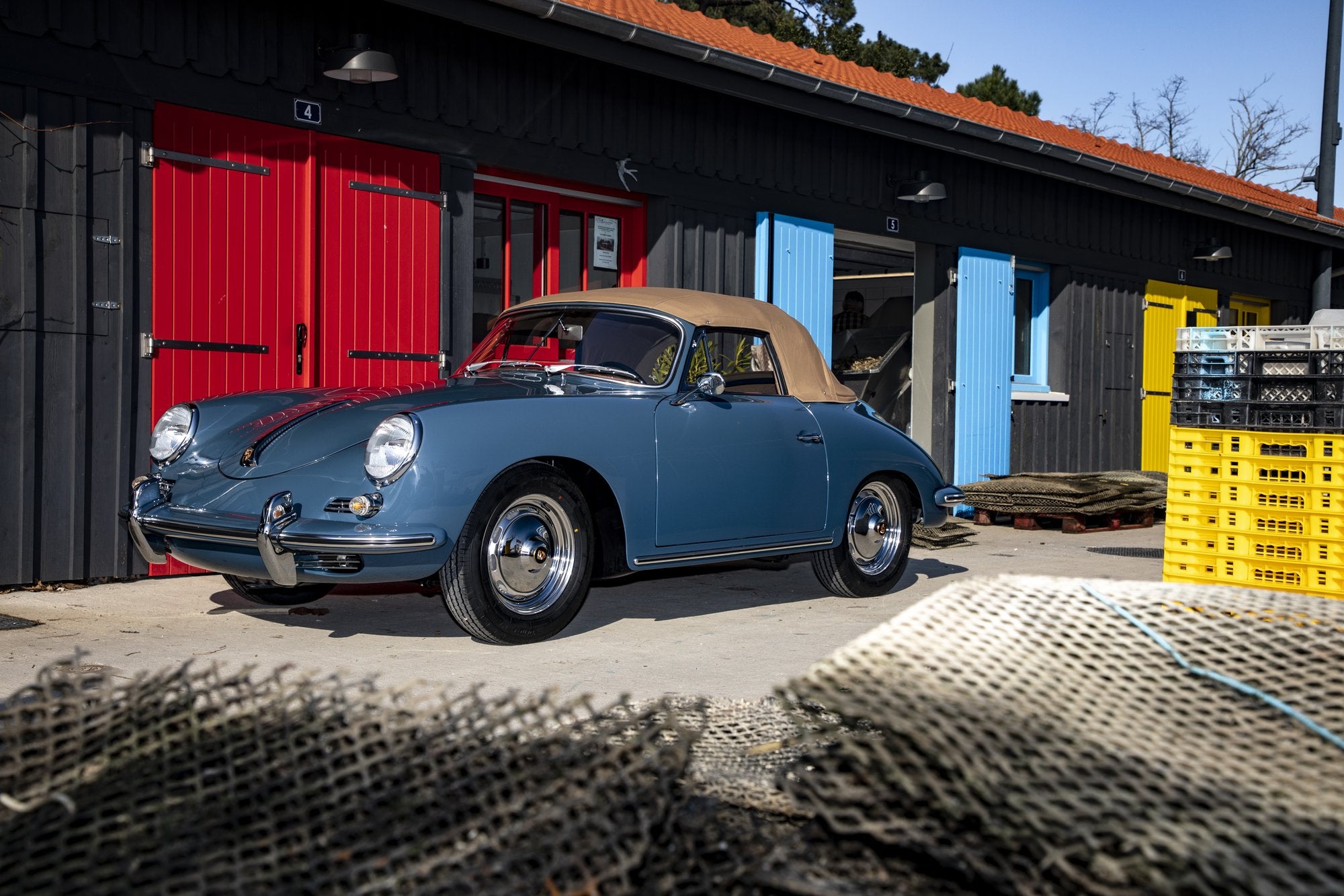 Voiture Porsche 356 BT5 Cabriolet Super 90 - Intérieur Caramel