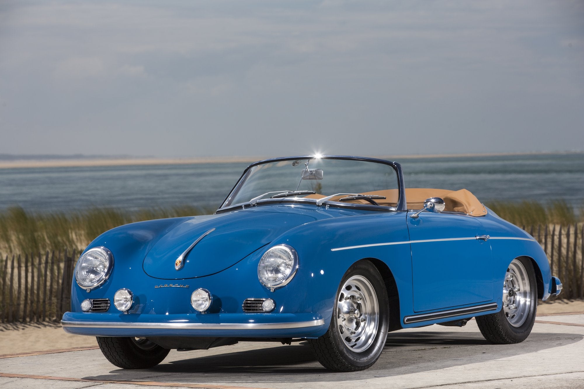 Voiture Porsche 356 Convertible D Bleu Oslo