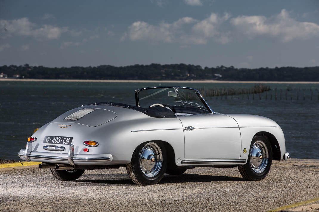 Voiture Porsche 356 Convertible D Gris Cuir Noir