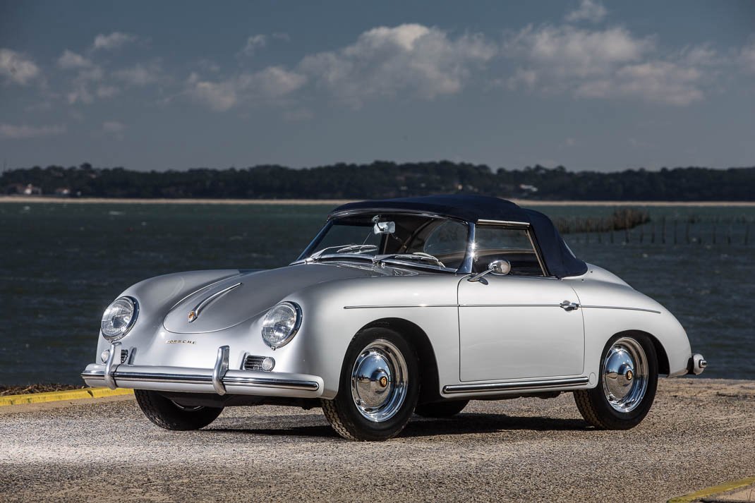 Voiture Porsche 356 Convertible D Gris Cuir Noir