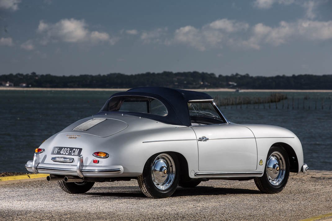 Voiture Porsche 356 Convertible D Gris Cuir Noir