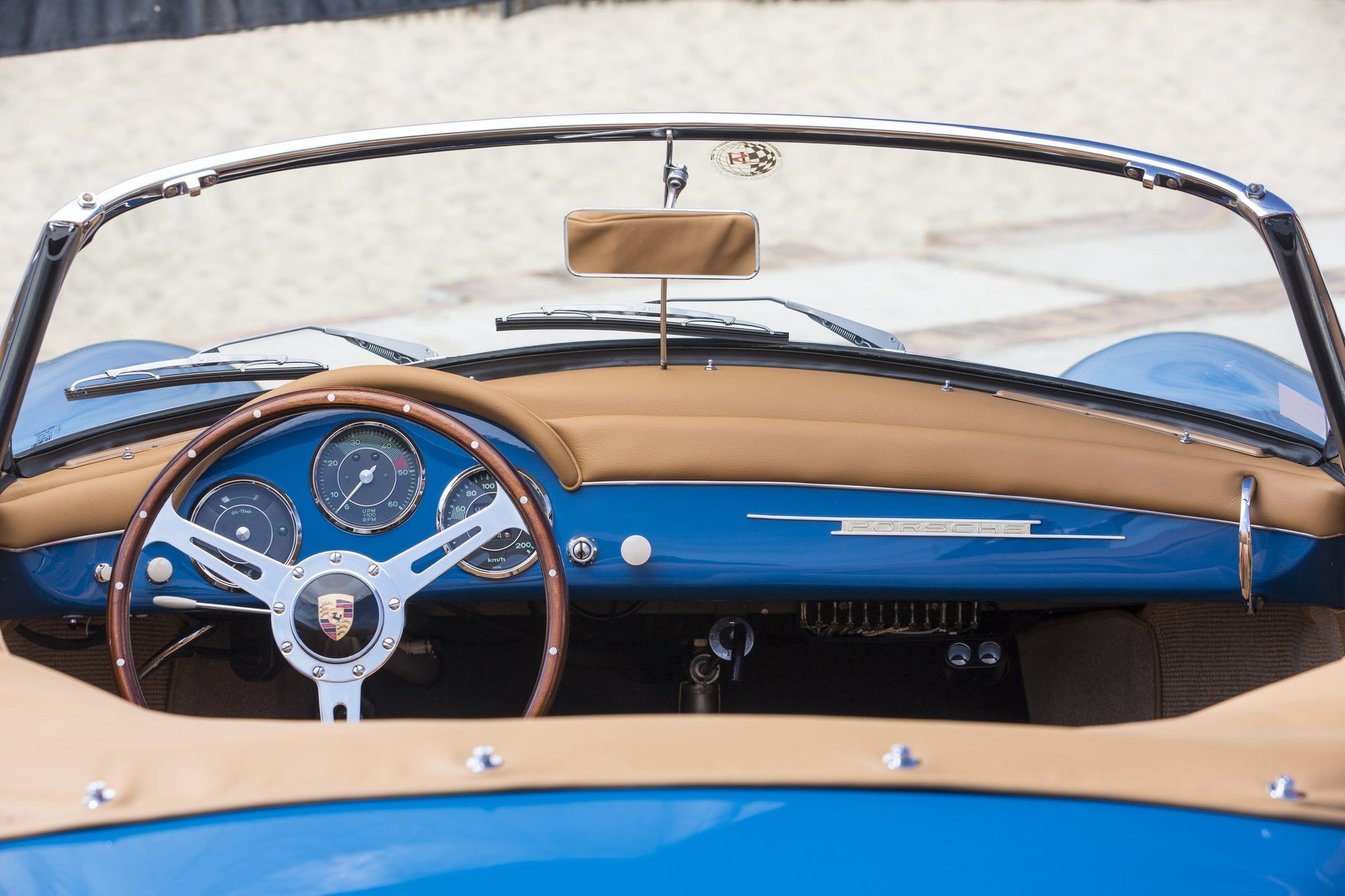 Voiture Porsche 356 Convertible D Bleu Oslo