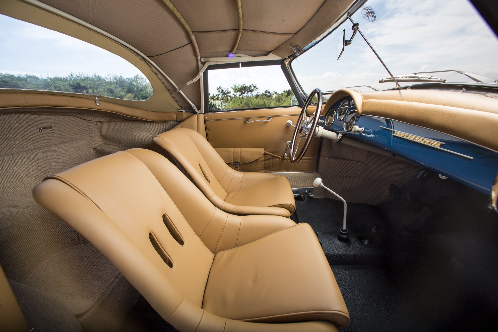 Voiture Porsche 356 Convertible D Bleu Oslo