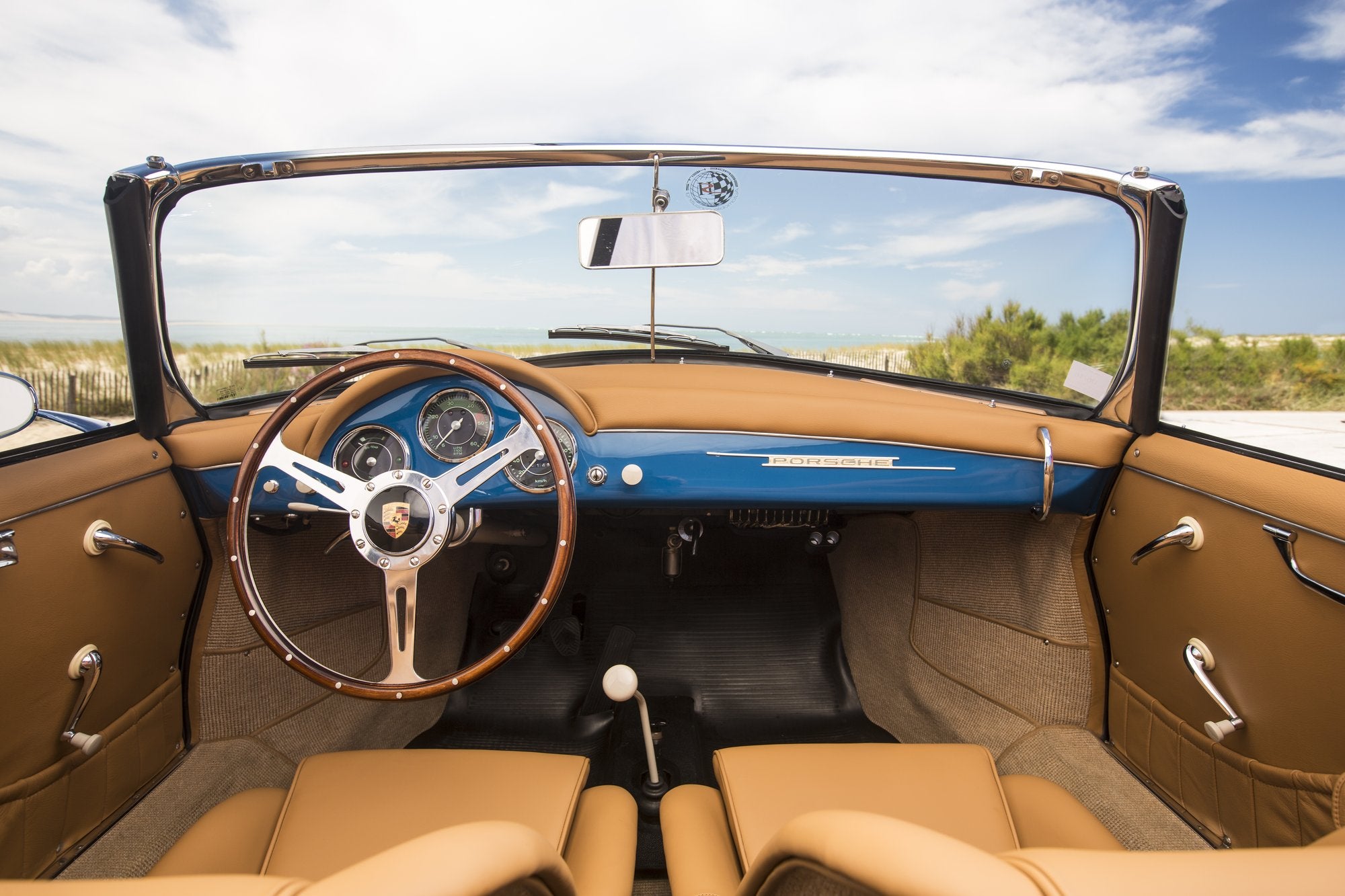 Voiture Porsche 356 Convertible D Bleu Oslo