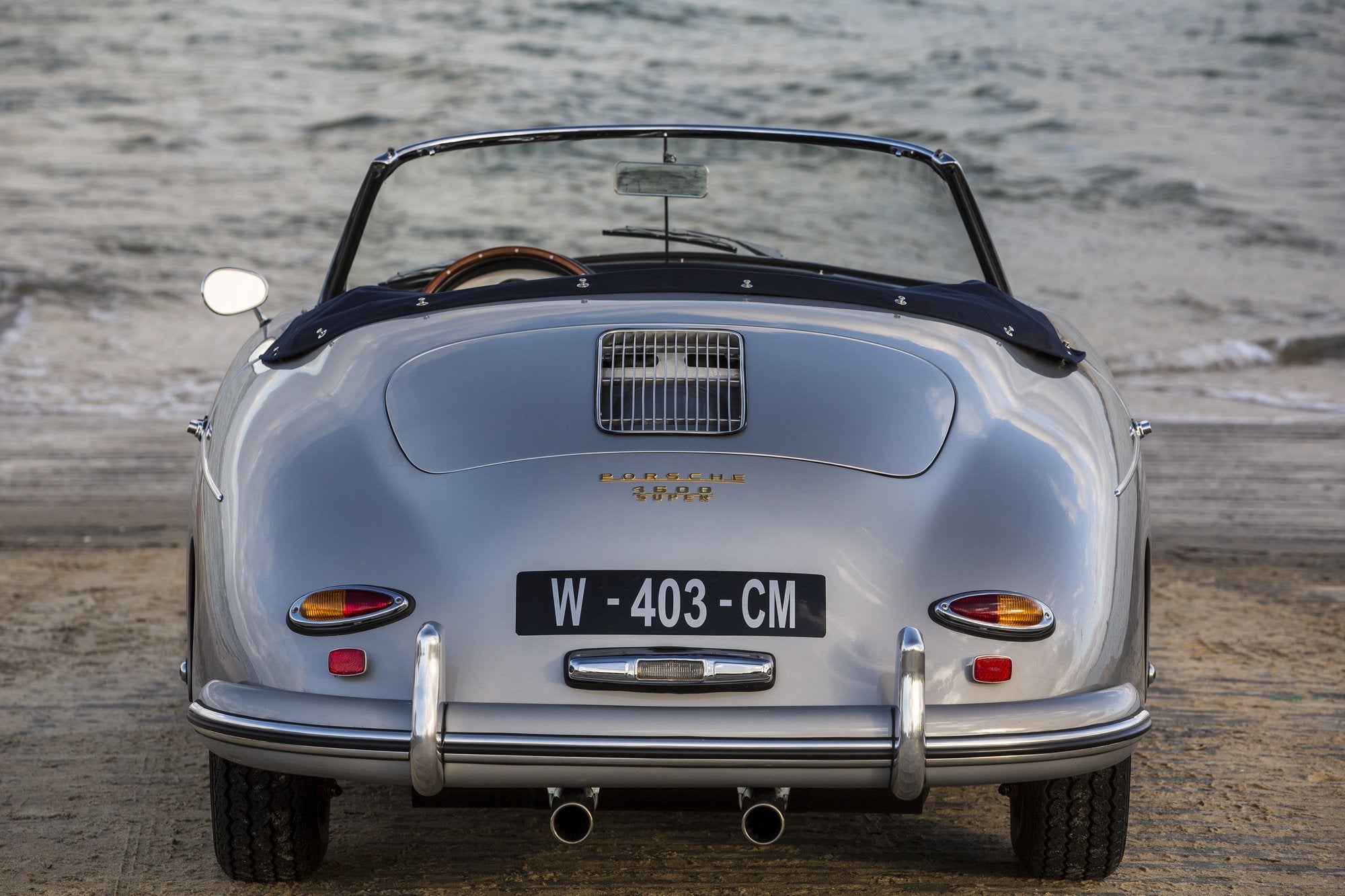 Voiture Porsche 356 Convertible D Gris Argent