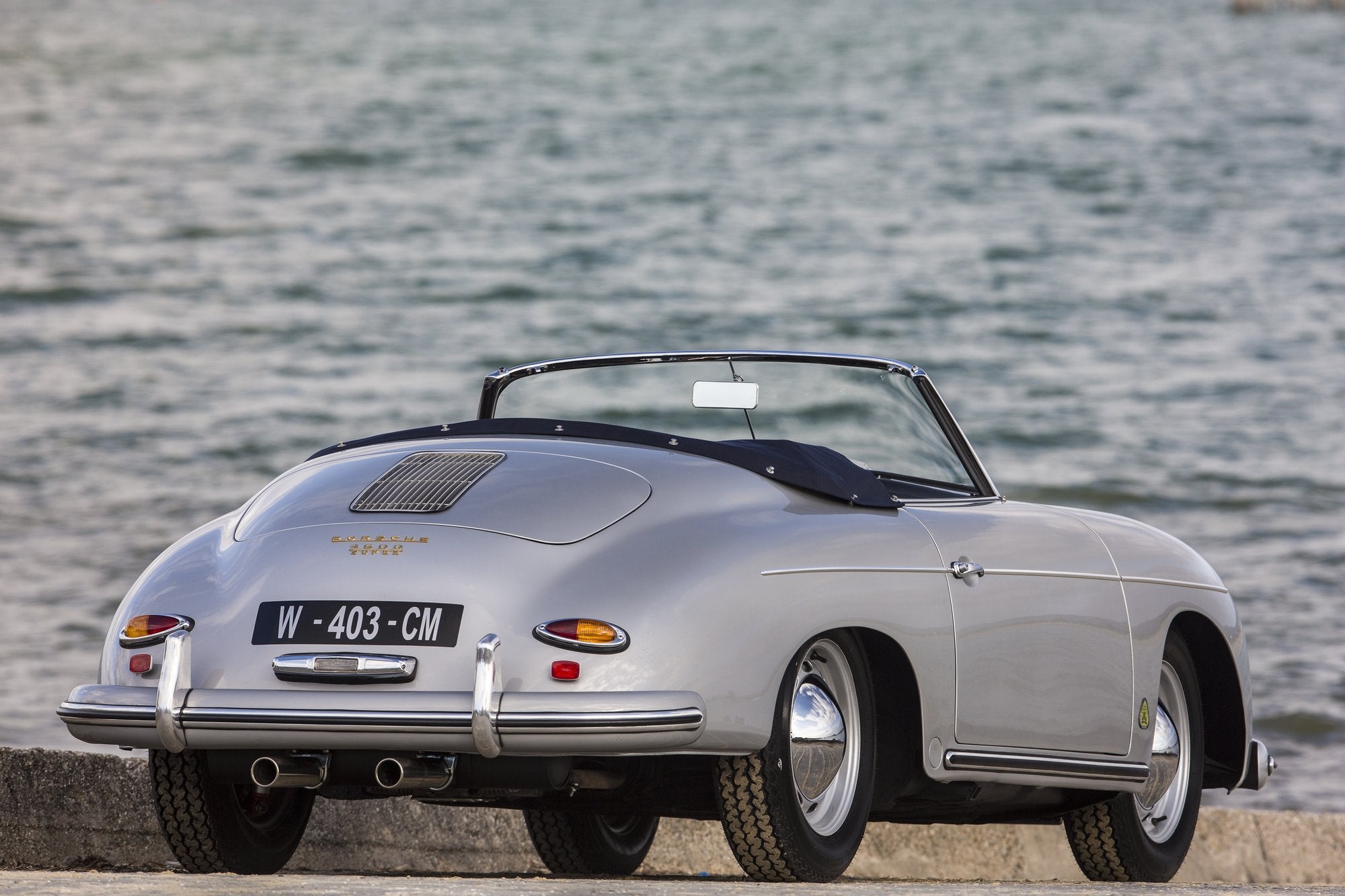 Voiture Porsche 356 Convertible D Gris Argent