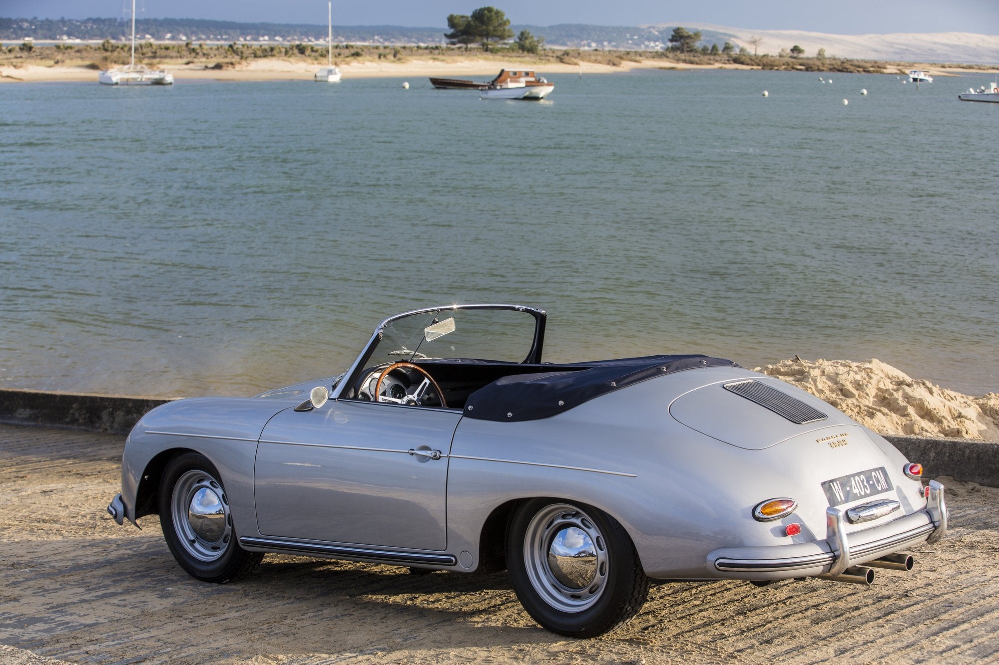 Voiture Porsche 356 Convertible D Gris Argent