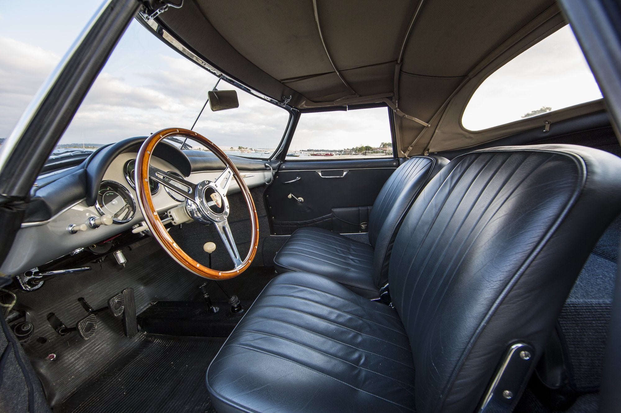 Voiture Porsche 356 Convertible D Gris Argent