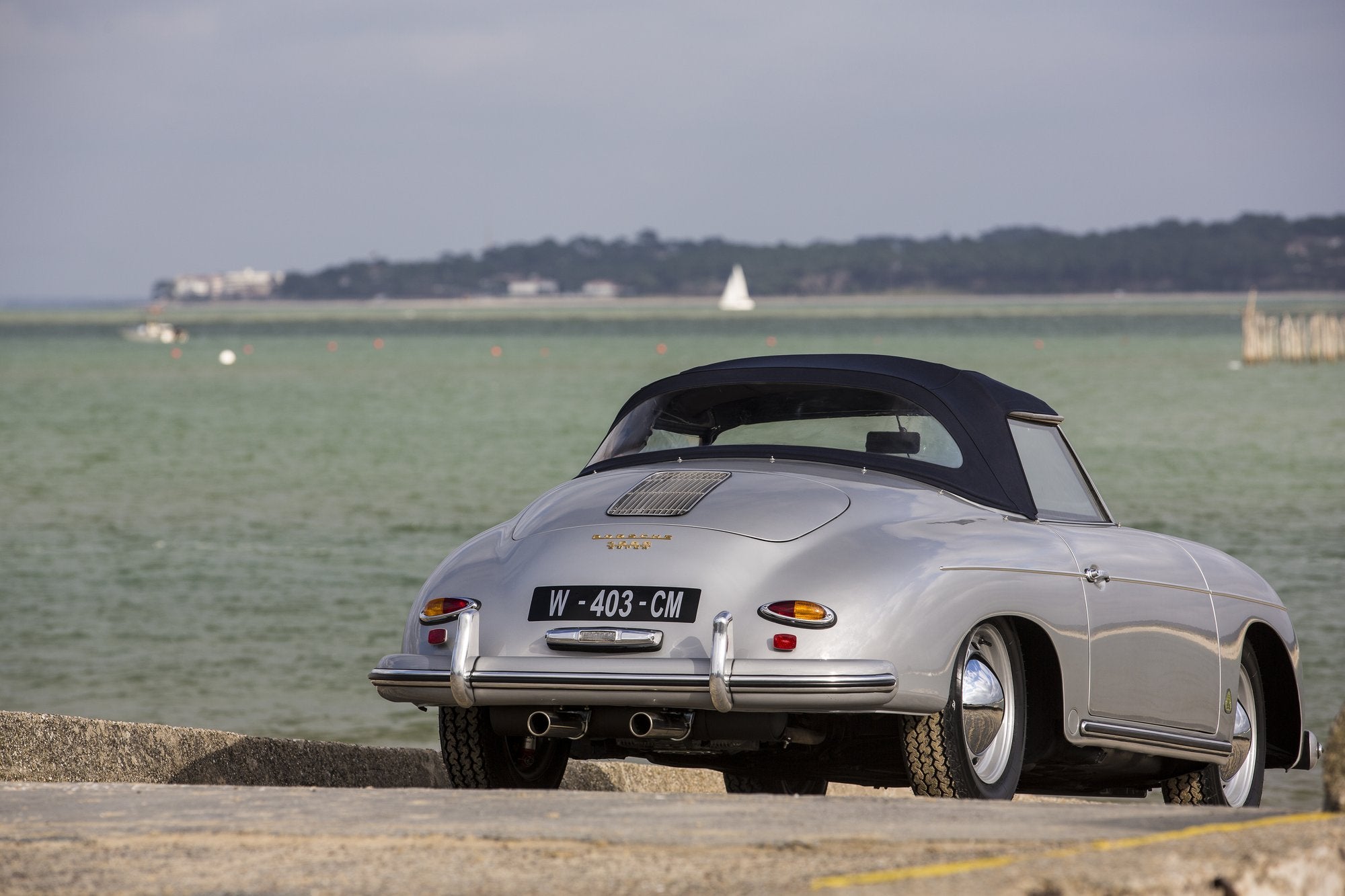 Voiture Porsche 356 Convertible D Gris Argent