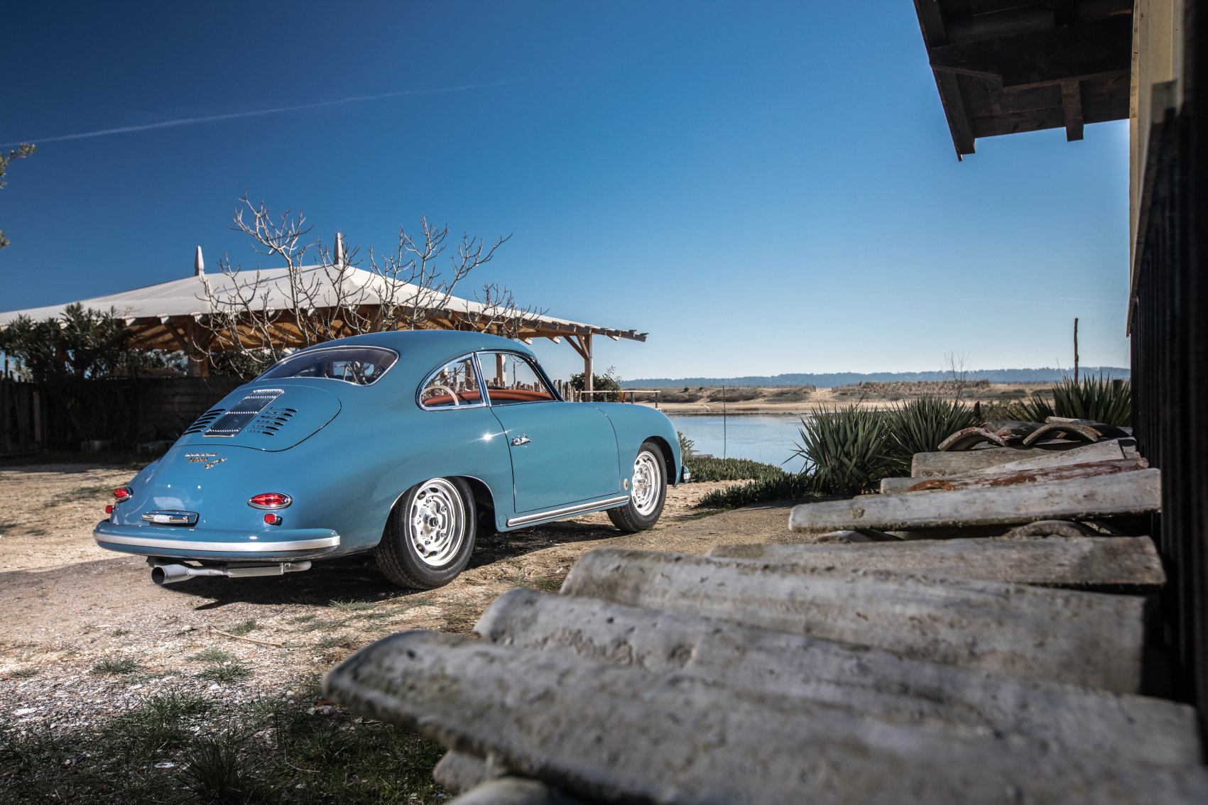 Voiture Porsche 356 At2 GT Coupé Agua Blue