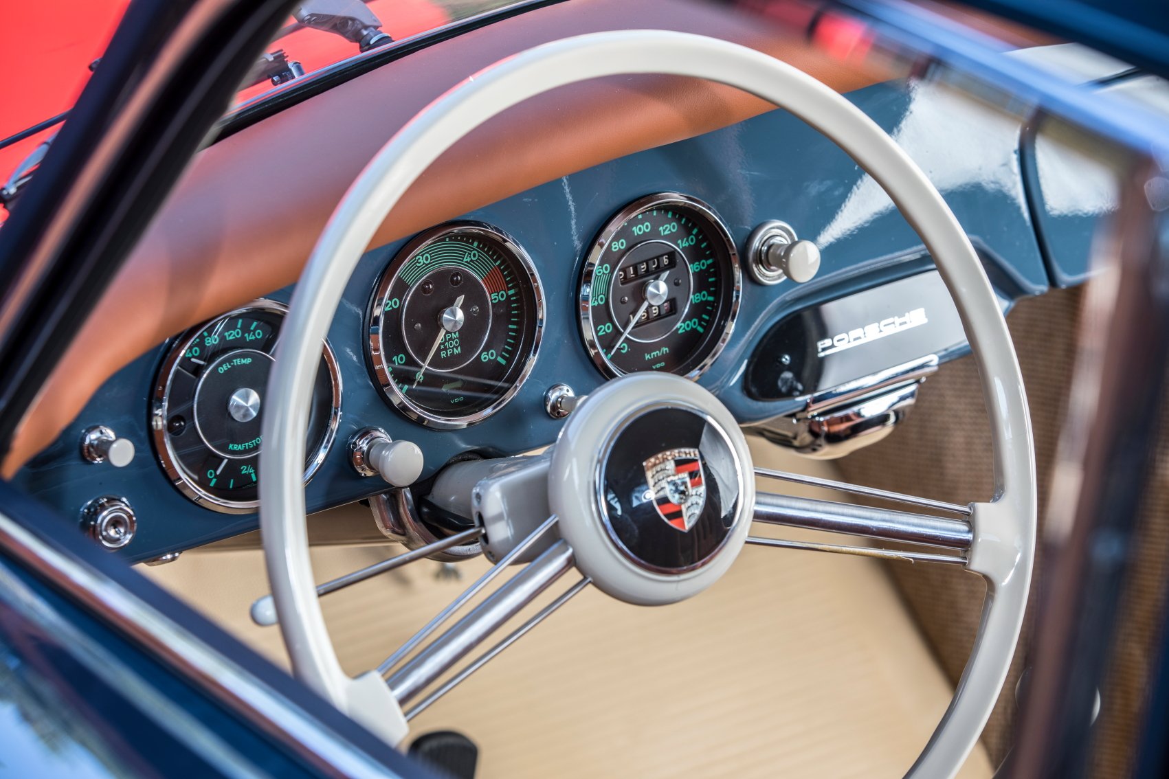 Voiture Porsche 356 At2 GT Coupé Agua Blue