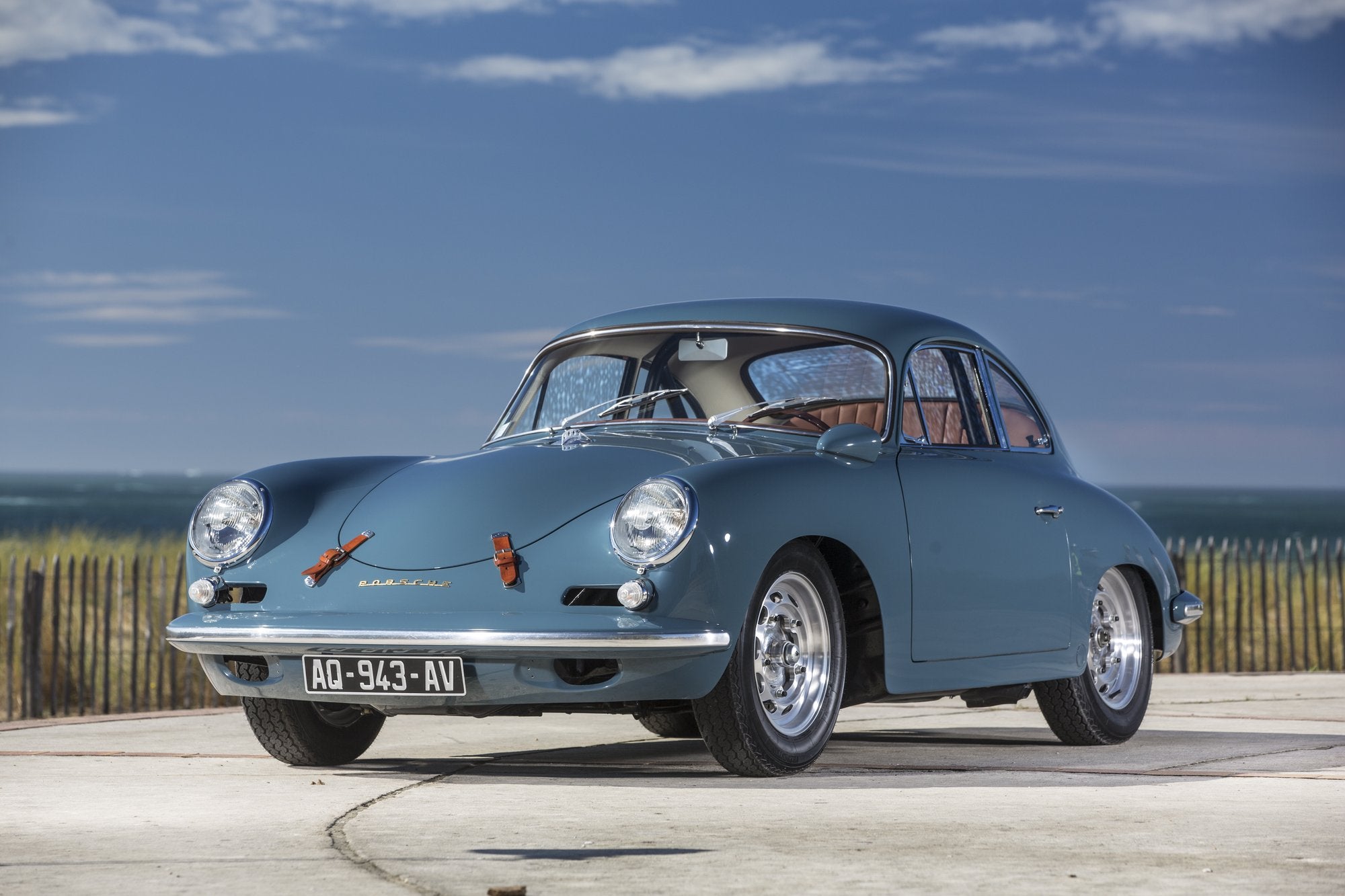 Voiture Porsche 356 BT5 GT Bleu Cuir Caramel