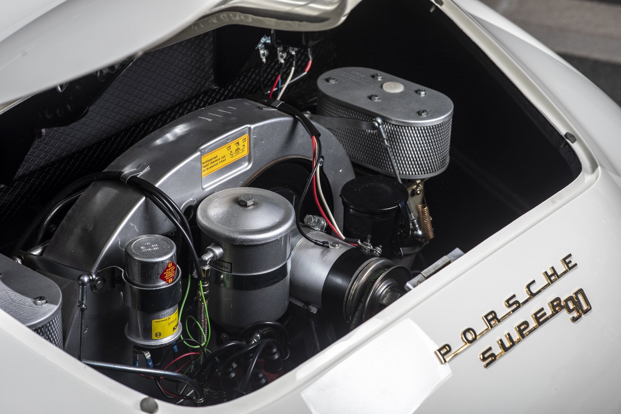 Voiture Porsche 356 Roadster S90 Blanc Cuir Rouge