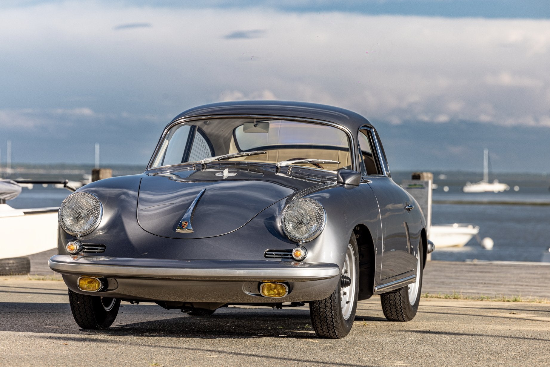 Voiture Porsche 356 SC Grise