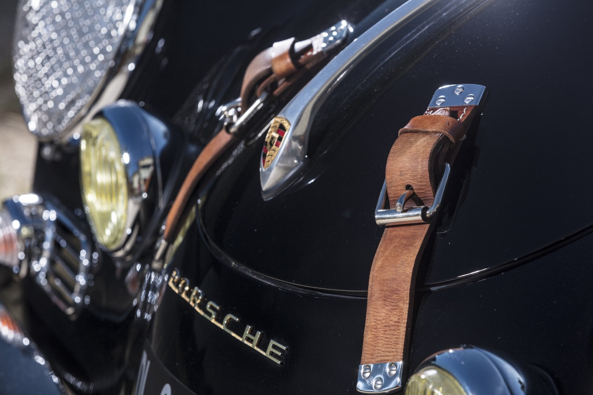 Voiture Porsche 356 Speedster Noir Cuir Clair 2