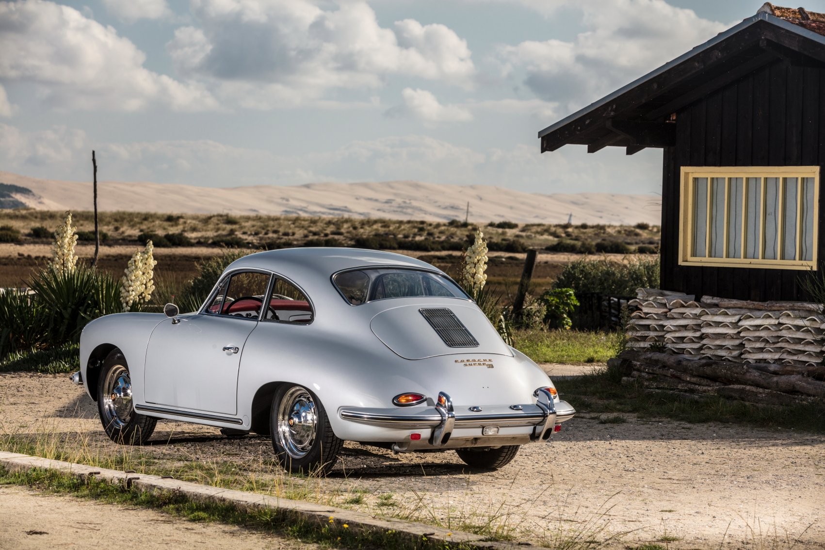 Voiture Porsche 356 BT5 Coupé 63 Gris Argent Cuir Rouge