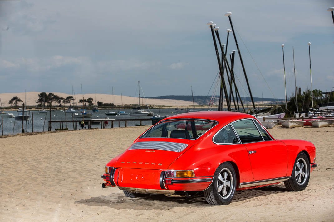 Voiture Porsche 911 2.2 S Cuir Noir Tangerine - Rouge