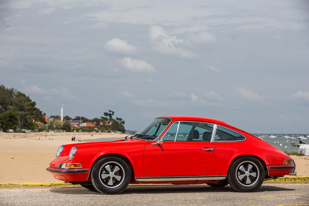 Voiture Porsche 911 2.2 S Cuir Noir Tangerine - Rouge