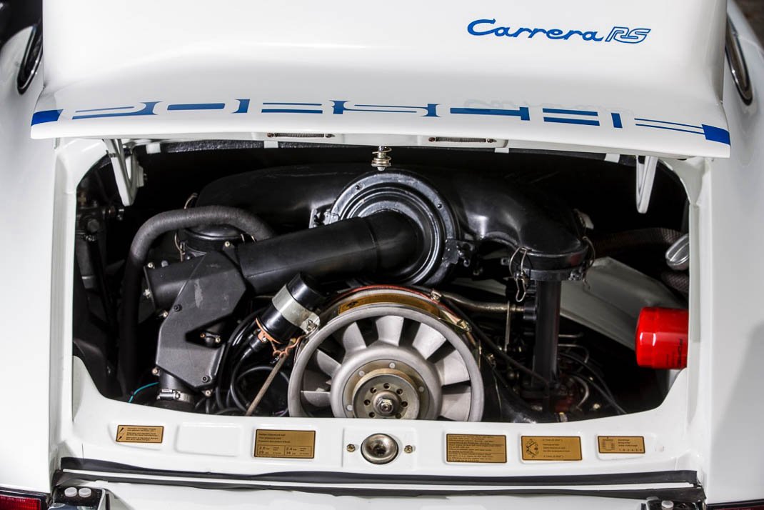 Voiture Porsche 911 2.7L RS Touring Blanc Bleu