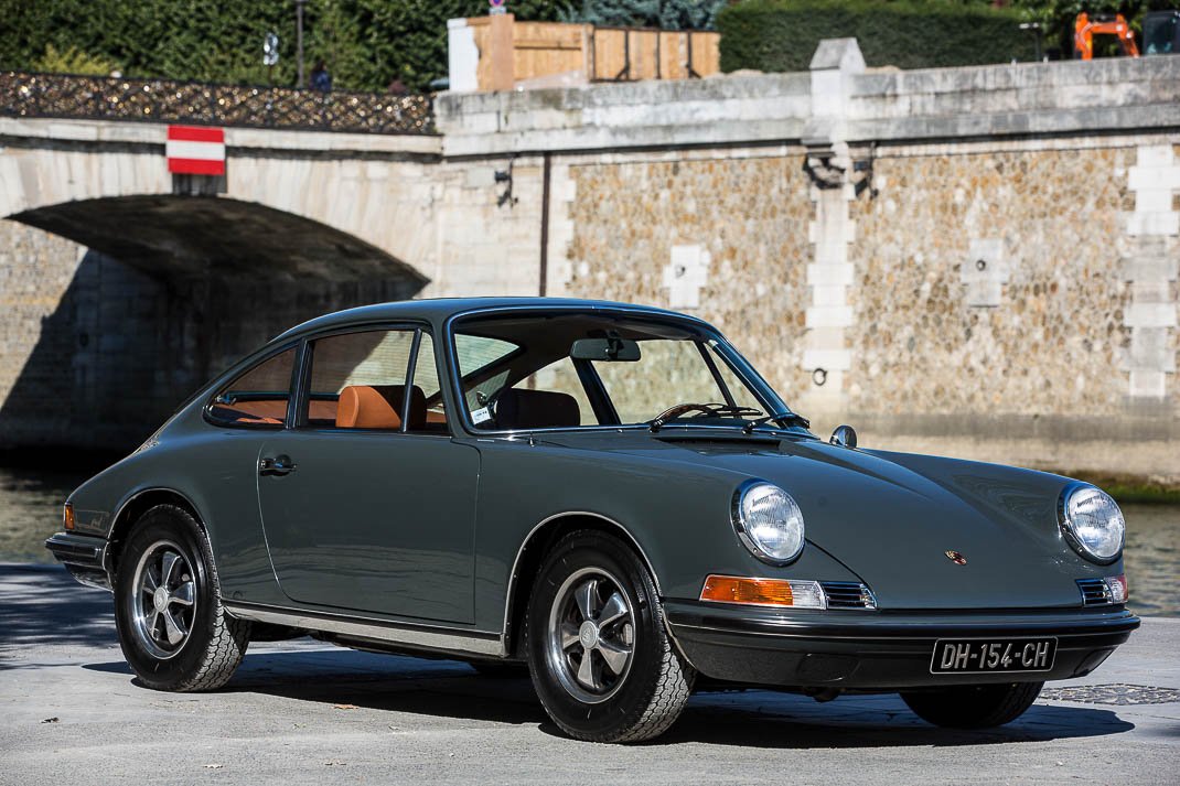 Voiture Porsche 911 2.0L E Gris Ardoise Cuir Marron Paris