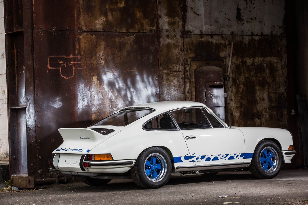 Voiture Porsche 911 RS Touring Blanc Et Bleu
