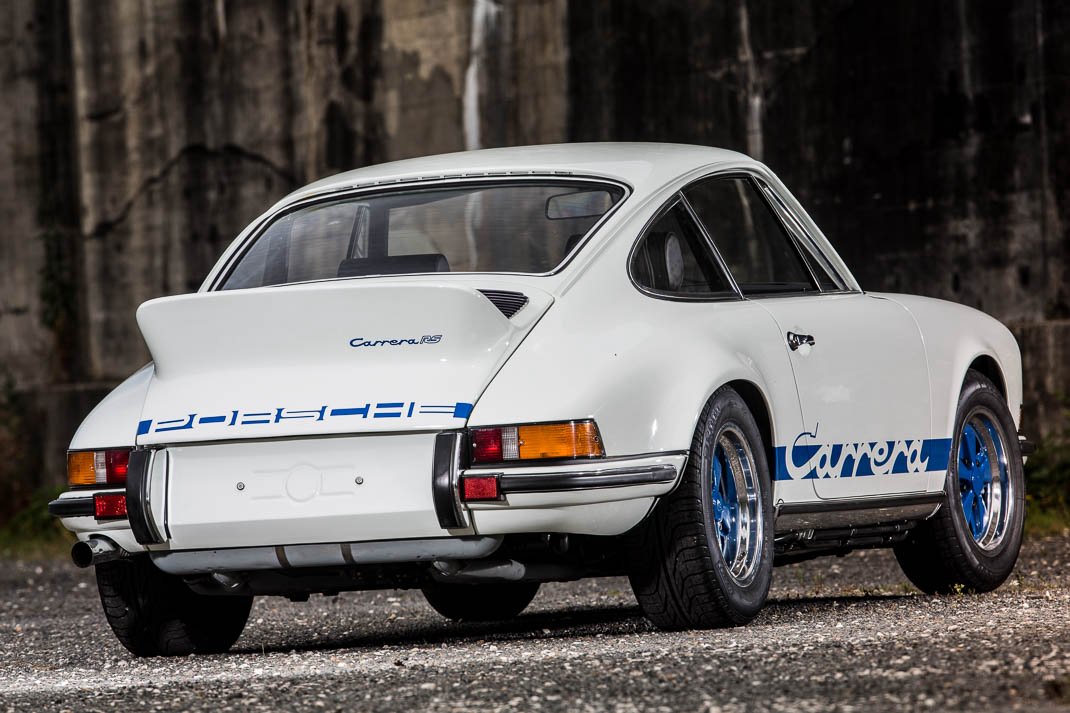 Voiture Porsche 911 RS Touring Blanc Et Bleu