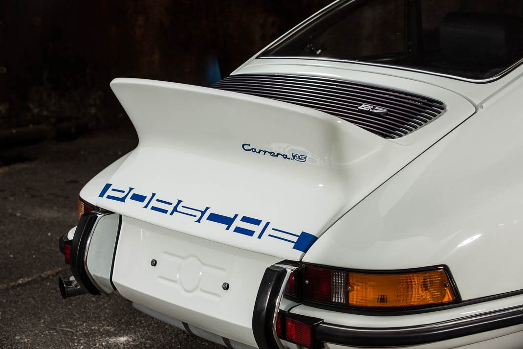 Voiture Porsche 911 RS Touring Blanc Et Bleu
