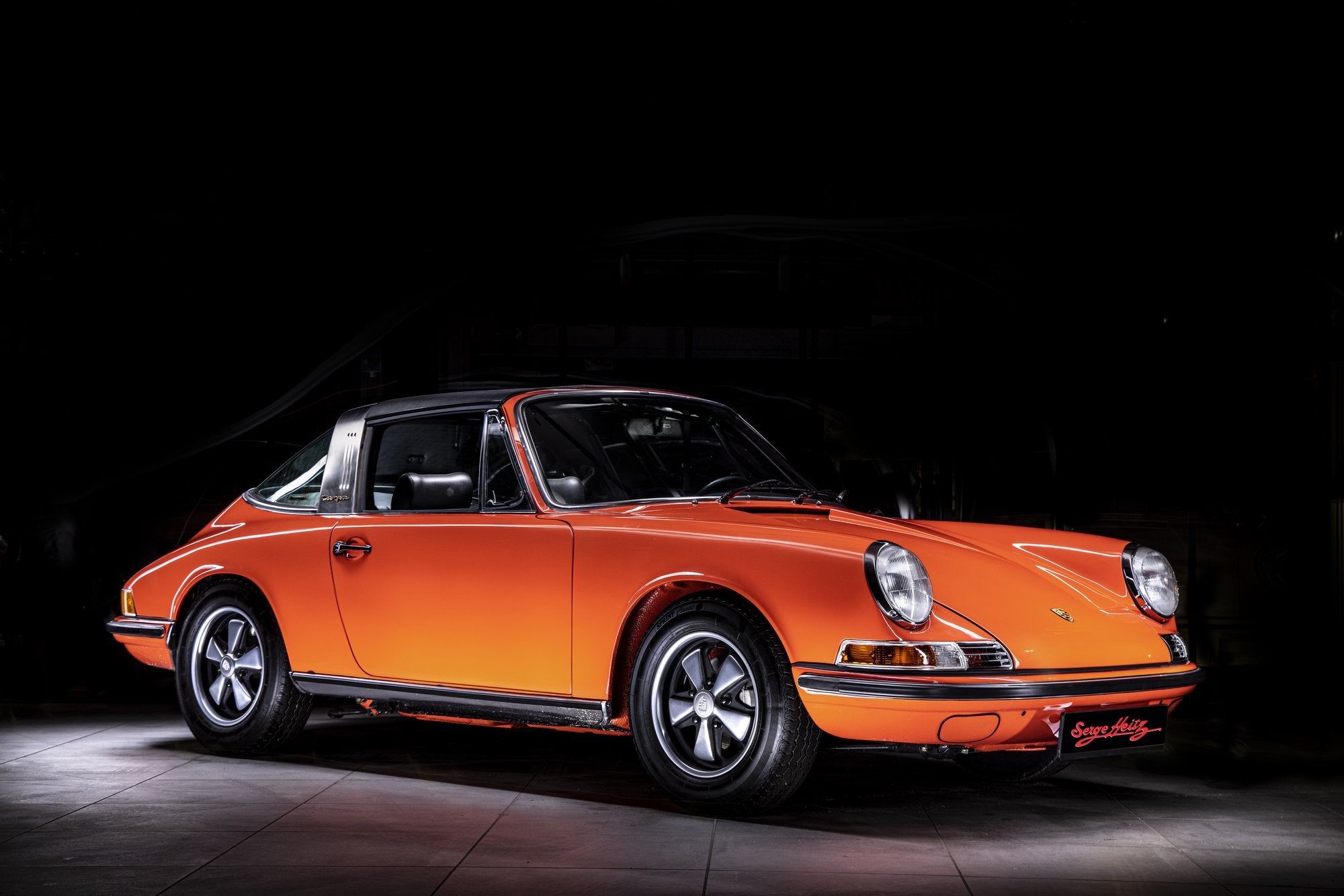 Voiture Porsche 911 2.2S Tangerine Lightpainting