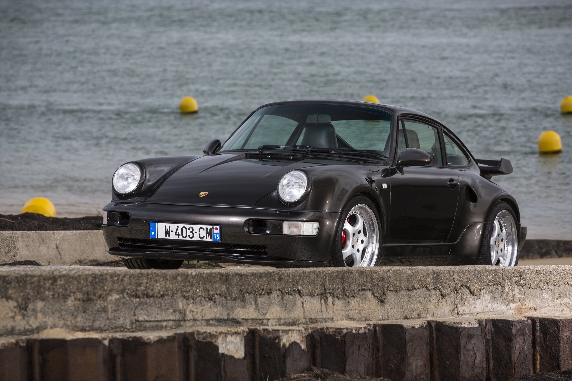 Voiture Porsche 965 Coupé Turbo Noire