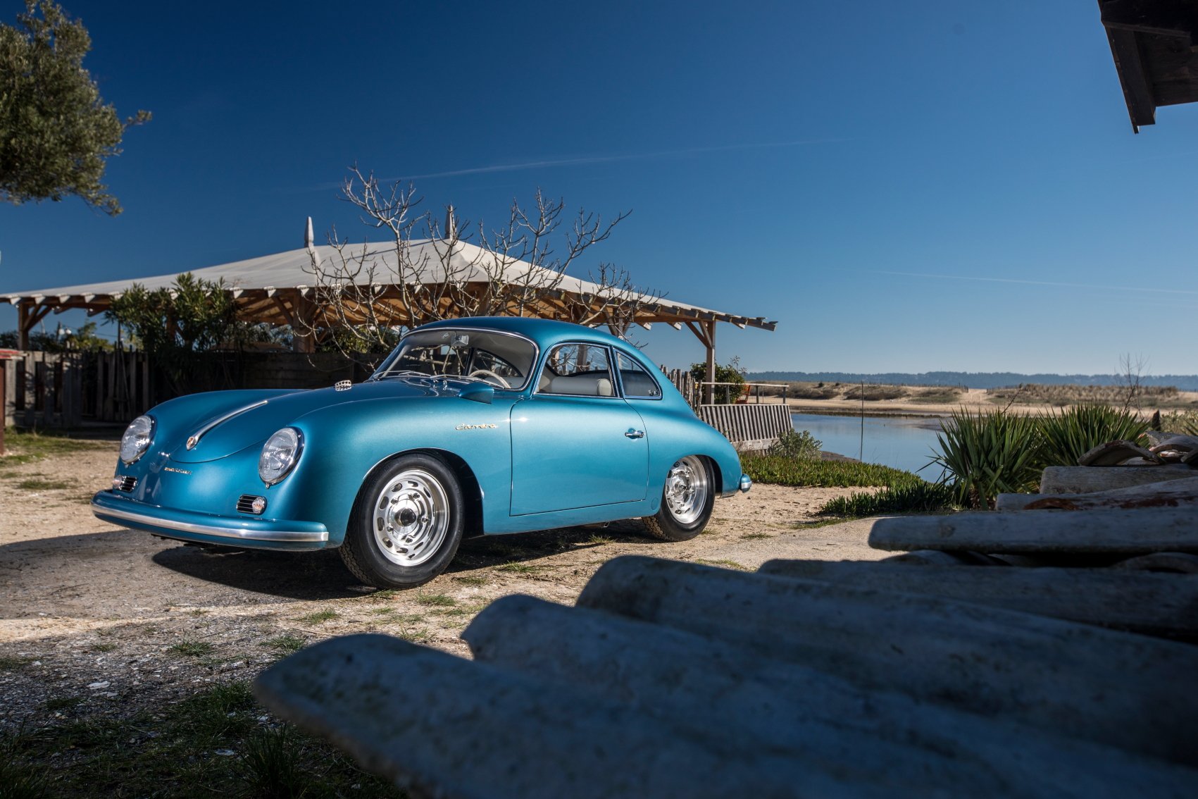 Voiture Porsche 356 A Carrera Coupé 1500 Gs Bleu