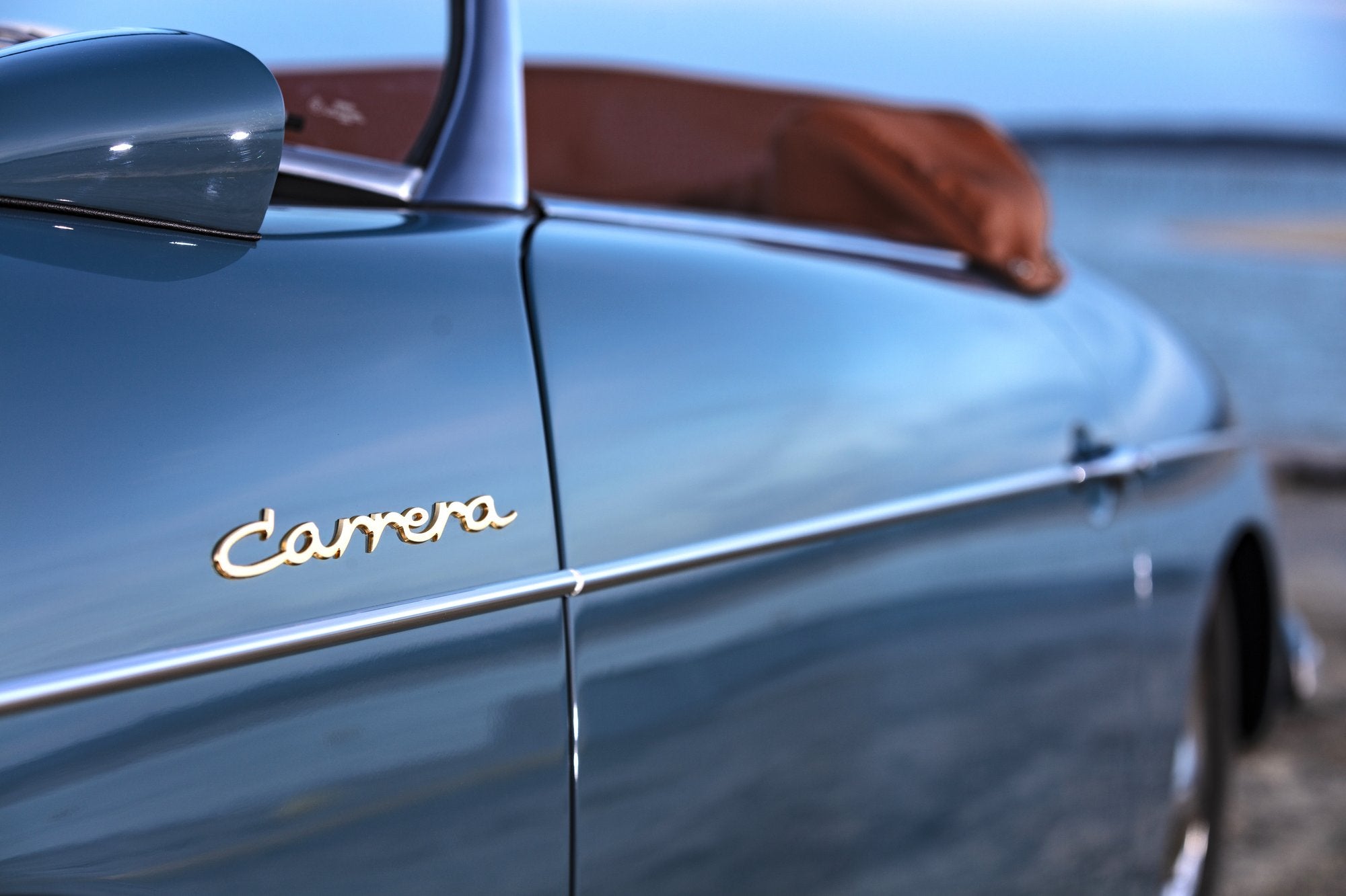 Voiture Porsche 356 Convertible D Bleu Carrera