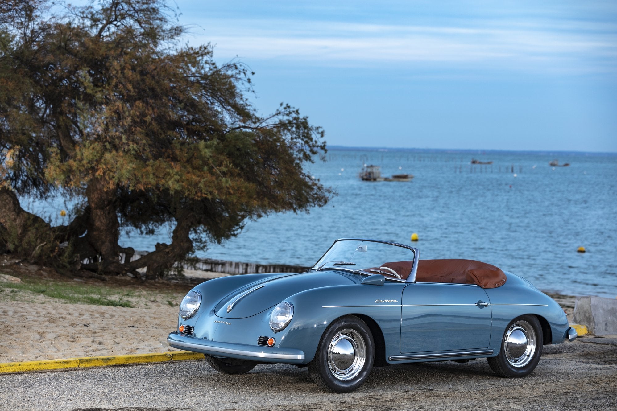 Voiture Porsche 356 Convertible D Bleu Carrera