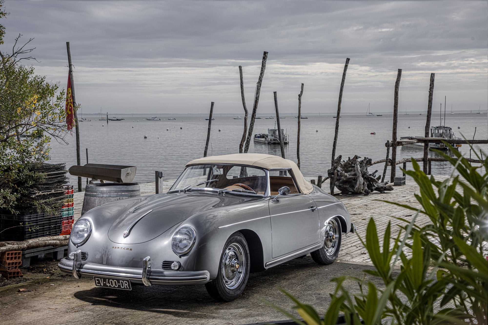 Voiture Porsche 356 Conv D Gris