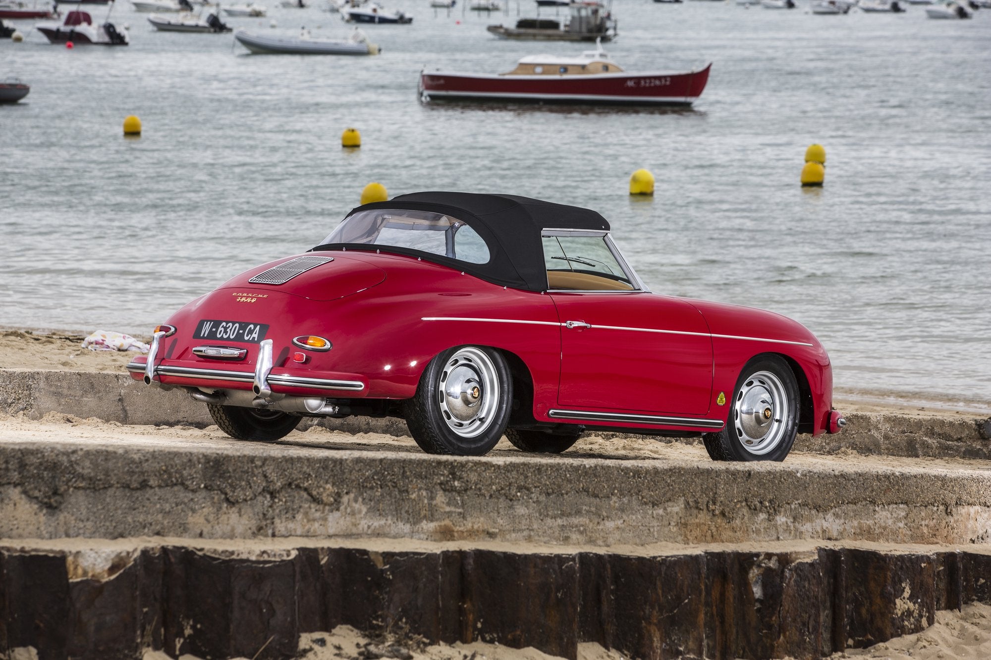 Voiture Porsche 356 Convertible D Rouge