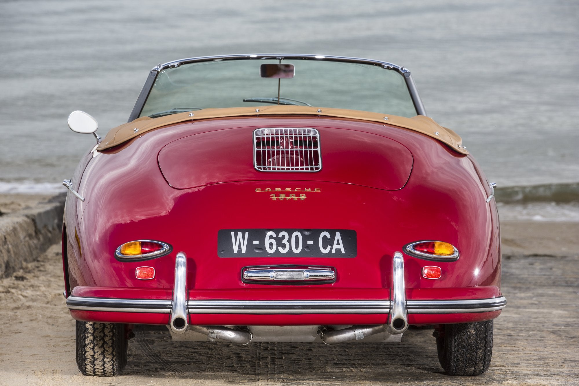 Voiture Porsche 356 Convertible D Rouge