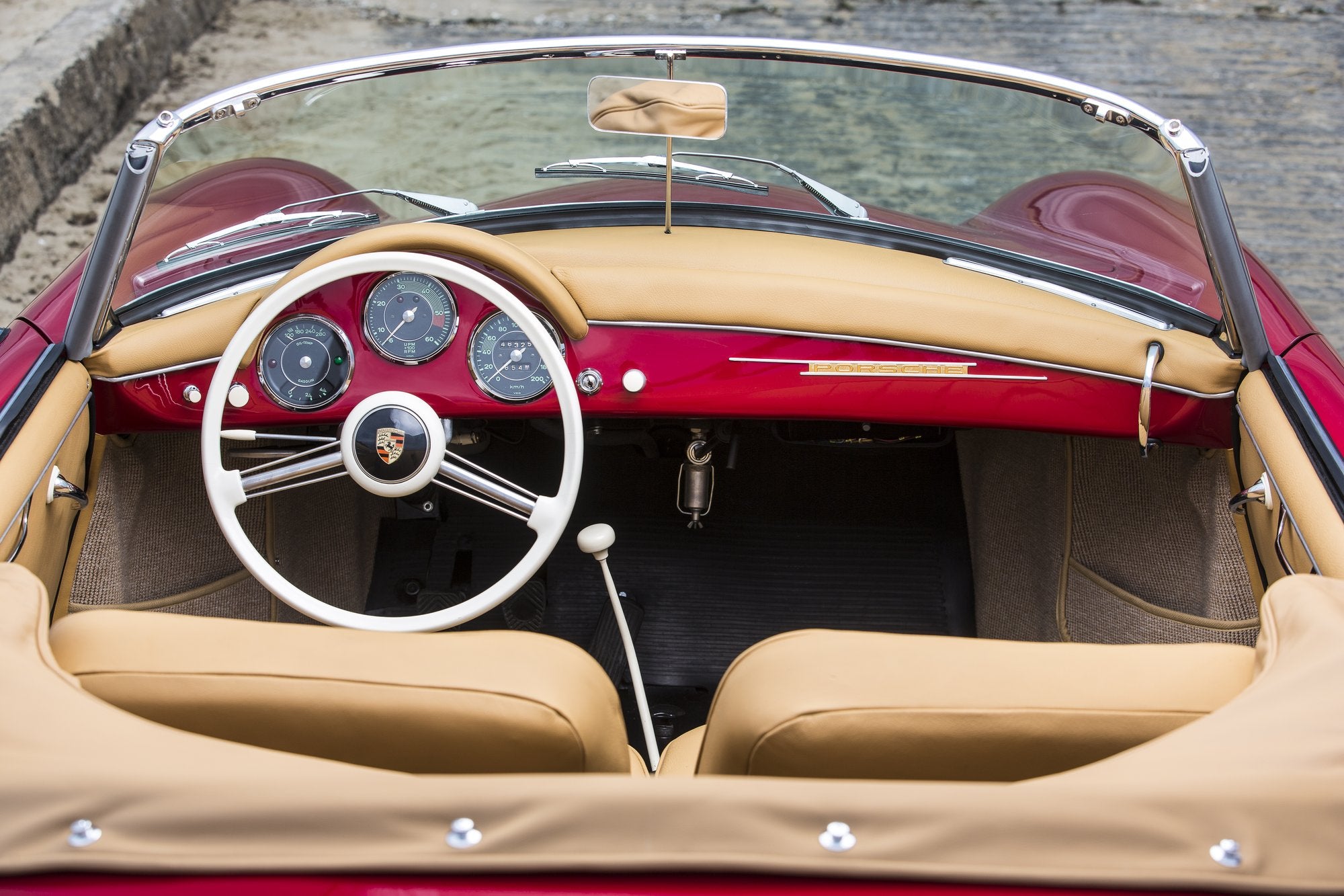 Voiture Porsche 356 Convertible D Rouge