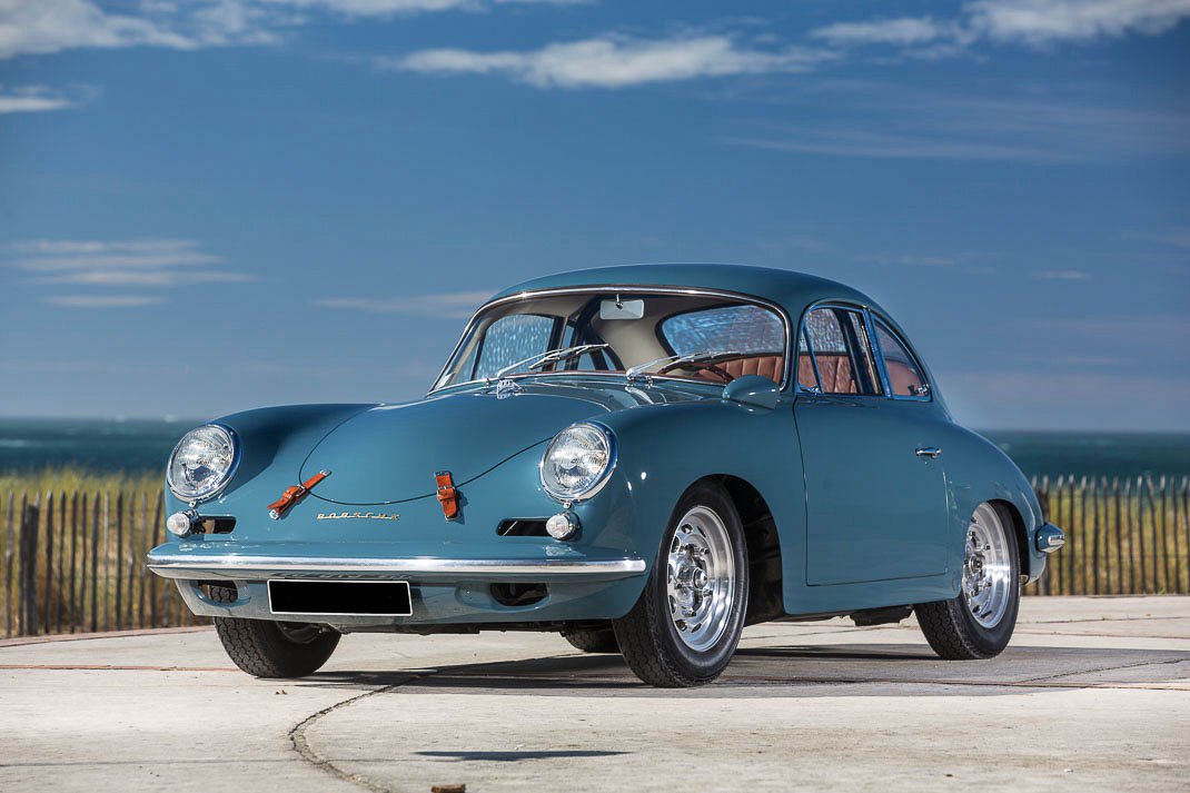 Voiture Porsche 356 BT5 GT Bleu Cuir Caramel